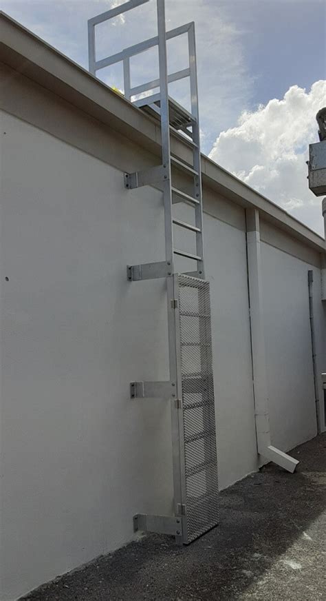 prefabricated aluminum roof access ladder